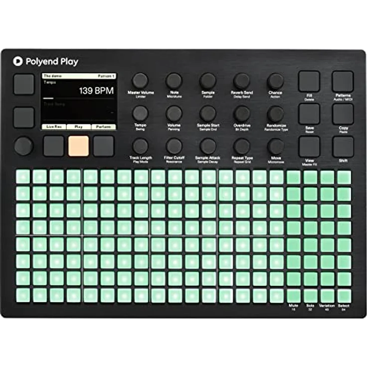 Polyend Play, MIDI Controller mit 160 beleuchteten Tasten und USB-C-Anschluss, Schwarz – Bild 1