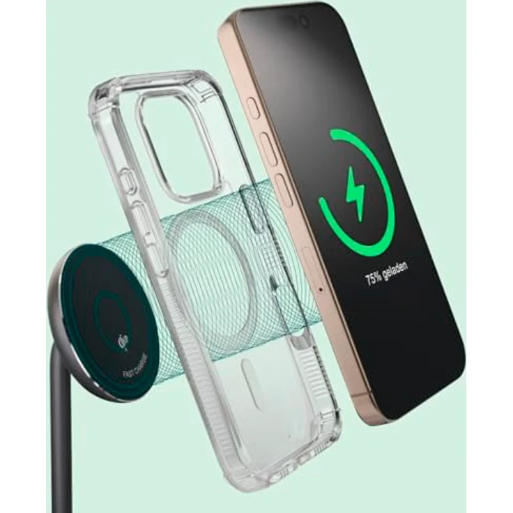 Hama Kabelloses Qi2-Ladegerät, 2in1-Ladestation mit 15W Schnellladefunktion und neigbarem Smartphone-Halter, Schwarz – Bild 9