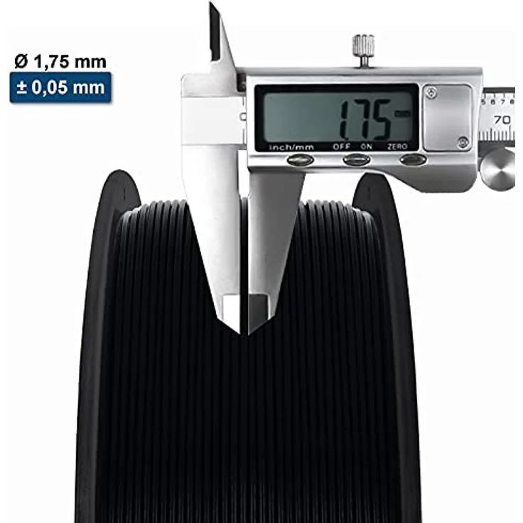 Midori® PLA Filament 1,75mm, 1kg Spule in Schwarz, verwicklungsfreies 3D-Drucker-Filament aus reiner Polymilchsäure, hohe Präzision und umweltfreundlich – Bild 4