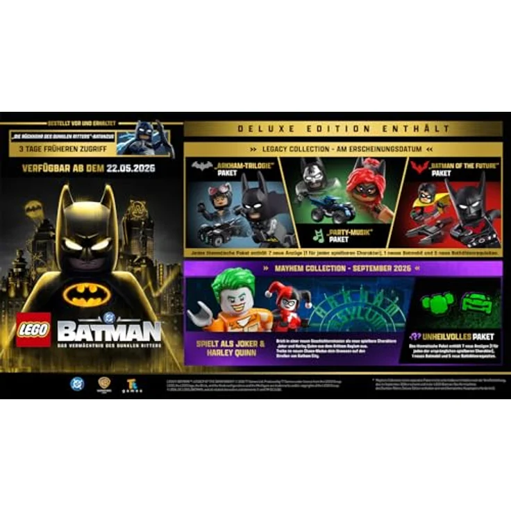 Warner Bros LEGO Batman: Das Vermächtnis des Dunklen Ritters Deluxe Edition, PS5 mit früherem Zugriff und erweiterten Sammlungen – Bild 2