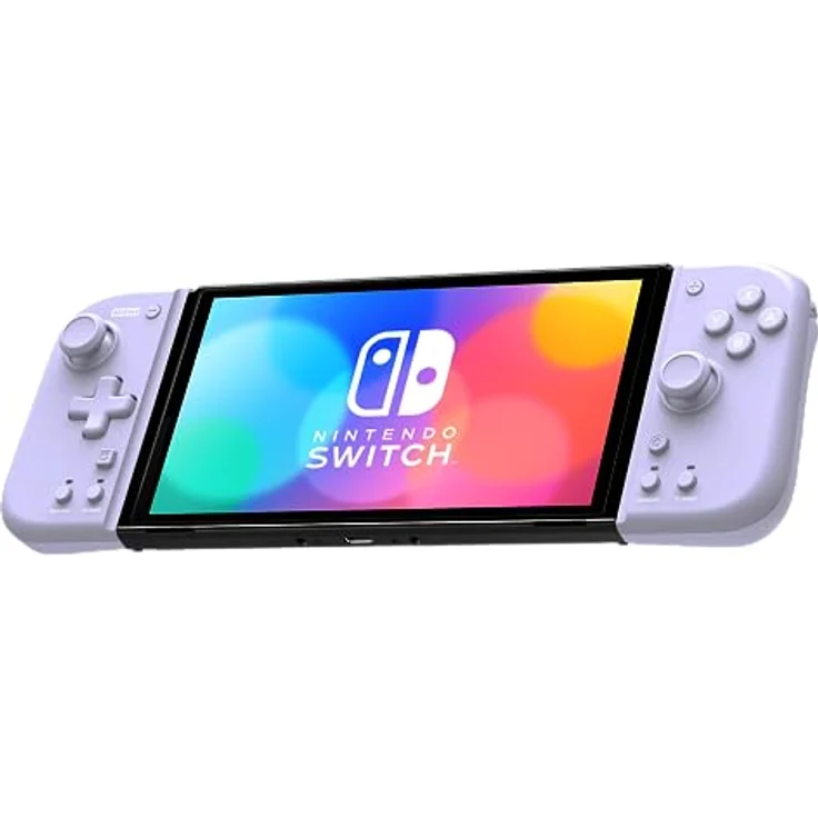 HORI Split Pad Compact Attachment Set (Violetto Lavanda) Ergonomischer Controller für den tragbaren Modus mit kabelgebundenem Adapter für Nintendo Switch/OLED - Offizielles Lizenzprodukt von Nintendo – Bild 5