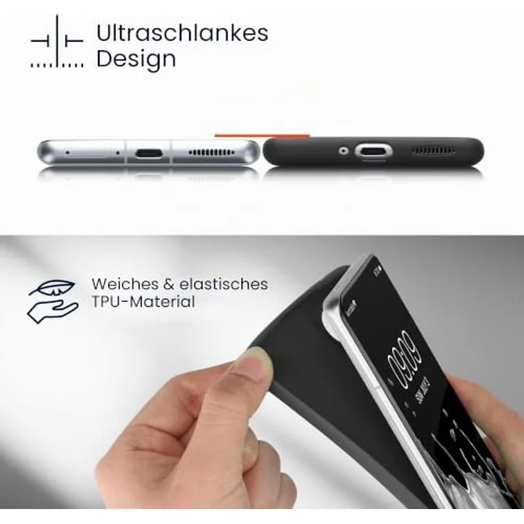 kwmobile Handyhülle für Samsung Galaxy A54 5G - flexibles TPU Silikon Case in Baltik Blau, reißfest und rutschfest mit präzisen Ausschnitten für Kamera und Anschlüsse – Bild 5