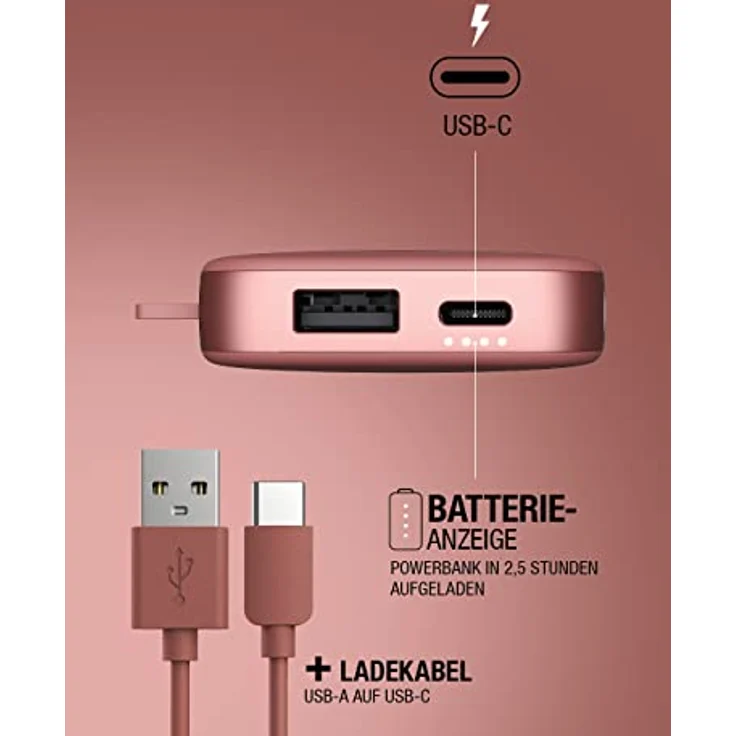Powerbank 6000 mAh USB-C - Fast Charging - Dive Blue – Bild 5