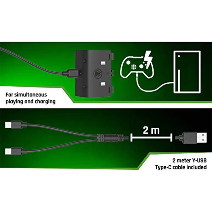 Snakebyte BATTERY:KIT SX, 2 AKKUS für XBOX Series X, schwarz – Bild 4