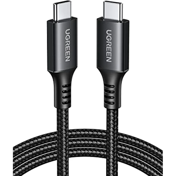 UGREEN USB C Kabel PD 3.0, 60W Schnellladekabel USB C auf USB C, kompatibel mit iPhone 16/15, Galaxy S24/S23/S22, 2024 iPad Pro/Air, 1M Nylonummantelung, 480 Mbps Datenübertragung – Bild 1