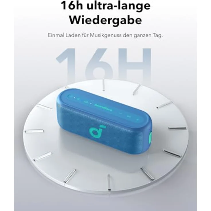 soundcore Select 2S, tragbarer Bluetooth-Lautsprecher mit 20W Stereo-Sound, BassUp™-Technologie, 16h Akkulaufzeit, IPX7-Wasserschutz, für Outdoor-Abenteuer – Bild 4