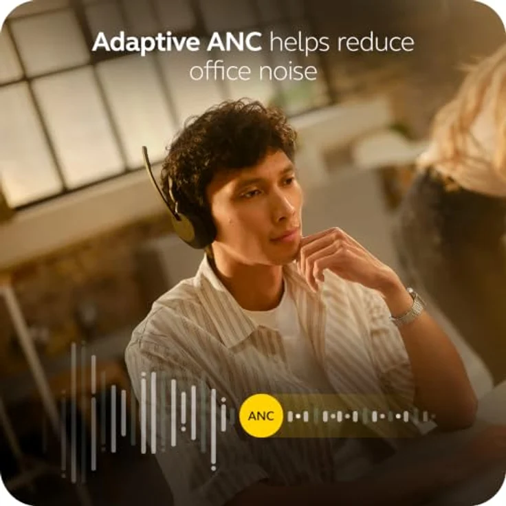 Jabra Evolve3 65 Mono, LINK 390a, MS On Ear Headset mit Bluetooth® und adaptiver Geräuschunterdrückung, kabellos, schwarz – Bild 2