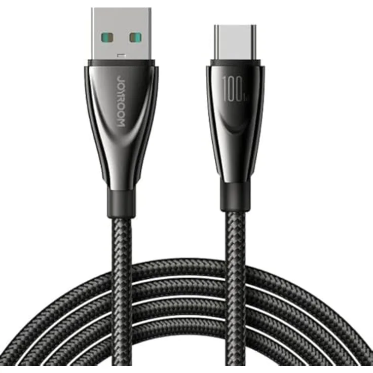 Joyroom Pioneer Series SA31-AC6, 100 W USB-A/USB-C-Kabel, 1,2 m, schwarz, schnelles Laden und hohe Langlebigkeit