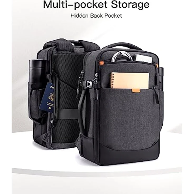 Inateck 17-20L Ryanair Handgepäck 40x20x25 Reiserucksack damen herren, Laptop Rucksack kompatibel mit 14 Zoll MacBook Pro, Reisetasche mit Trolley-Gurt und 2 Griffen, Schulrucksack – Bild 5