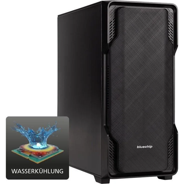 bluechip BUSINESSline Workstation WS3400, AI-ready, Intel Core Ultra 7 270K Plus bis 5.50 GHz, 32 GB DDR5, 500 GB NVMe SSD, NVIDIA RTX PRO 4000, Wasserkühlung, Windows 11 Pro, Schwarz