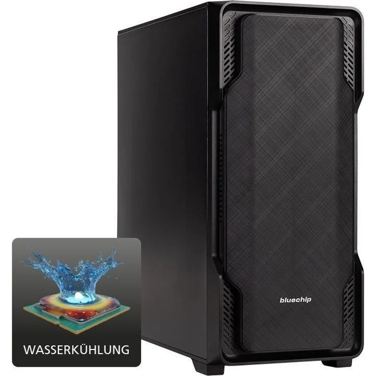 bluechip BUSINESSline Workstation WS3400, AI-ready, Intel Core Ultra 7 270K Plus bis 5.50 GHz, 32 GB DDR5, 500 GB NVMe SSD, NVIDIA RTX PRO 4000, Wasserkühlung, Windows 11 Pro, Schwarz