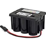 akku-net Enersys/Hawker 0819-0024 12V 2,5Ah mit Kabel & Stecker, 12V, Pb, Schwarz - Hochwertiger Markenakku für Stromversorgung & Notstromanlagen