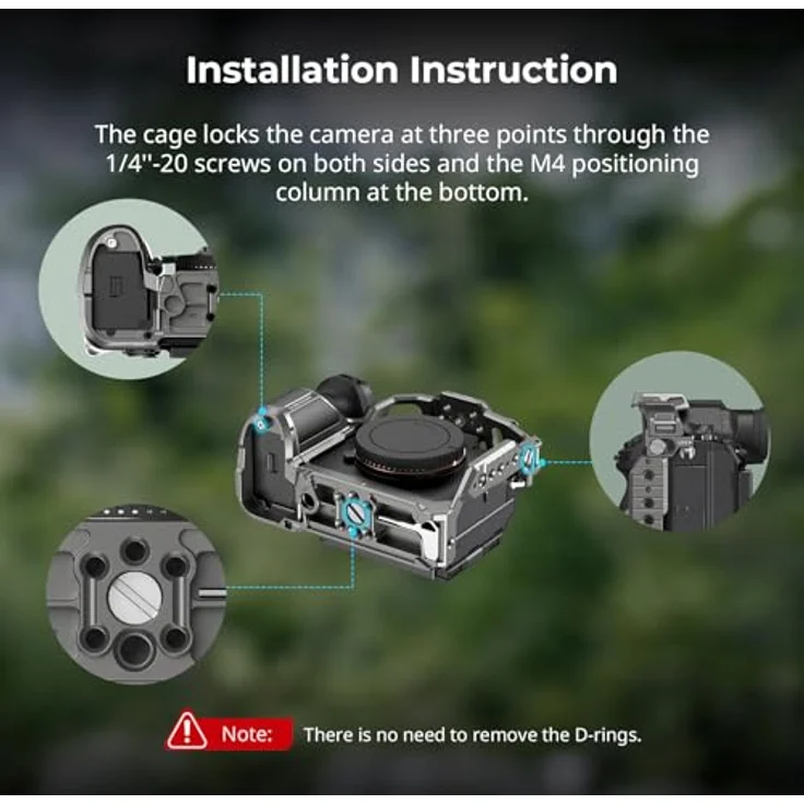 SMALLRIG Cage Hawklock, Schnellwechselkäfig für Sony Alpha 1 II/Alpha 9 III, mit integrierter Schnellwechselplatte, mehreren Installationspunkten und Schutzhülle – 5187 – Bild 2