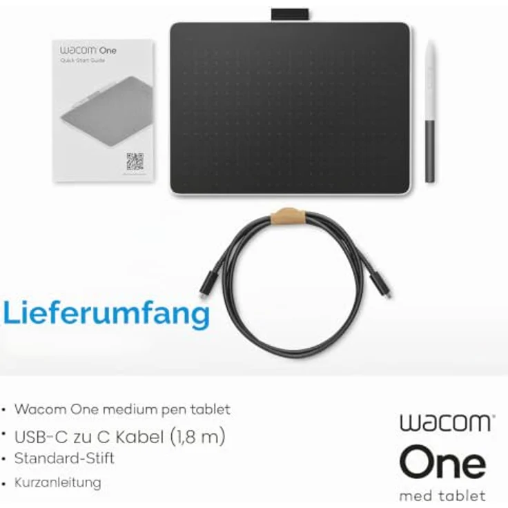 Wacom ONE PEN TABLET MEDIUM - S, Stifttablett mit Bluetooth für kabelloses Arbeiten, 350 g, schwarz – Bild 10