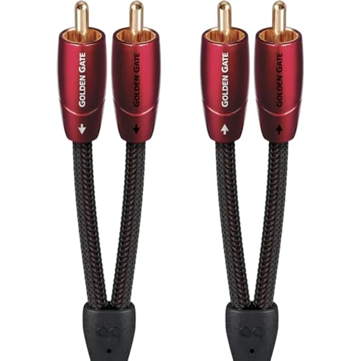 audioquest Golden Gate 2 x Cinch Stecker auf 2 x Cinch Stecker 1m – Bild 2