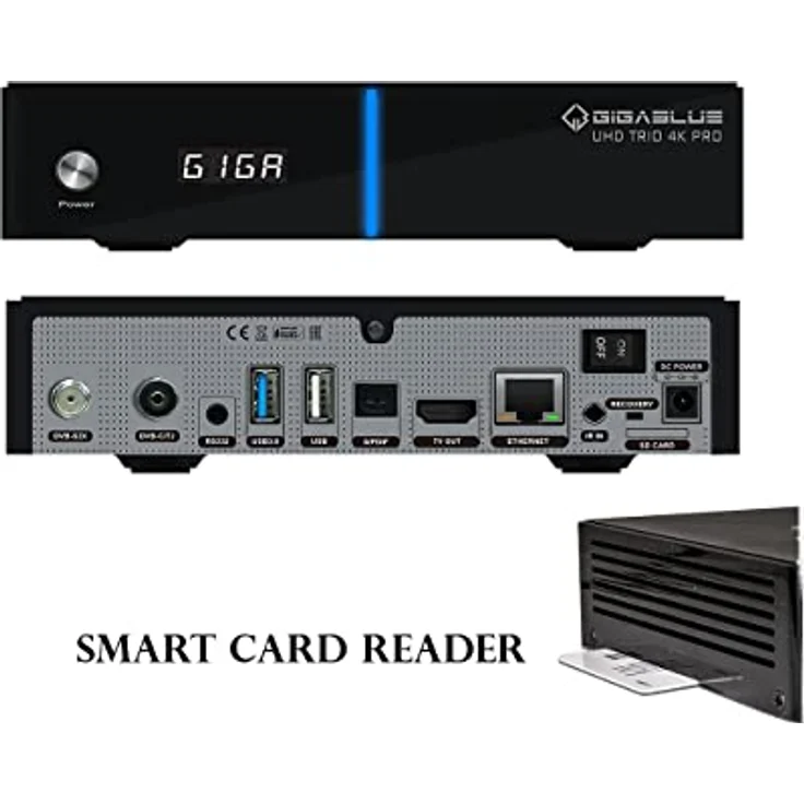 GigaBlue UHD Trio 4K PRO - Combo Tuner, W-LAN 1200Mbps, 1 x DVB-S2X Tuner, 1 x DVB-C/T2 Tuner – Bild 3