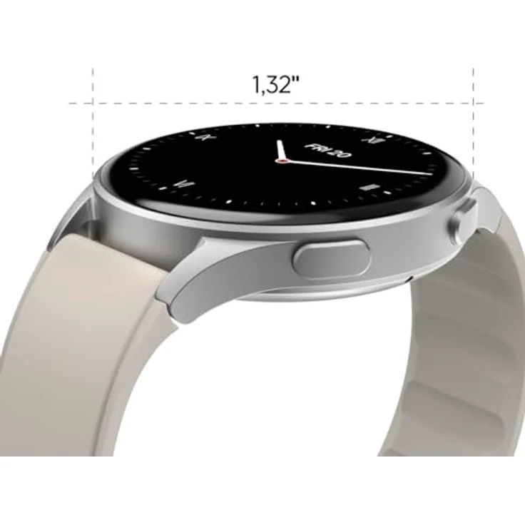 Hama Smartwatch 8900, GPS, AMOLED 1.32 Zoll, Telefonfunktion, Alexa, rund, Silber – Bild 5
