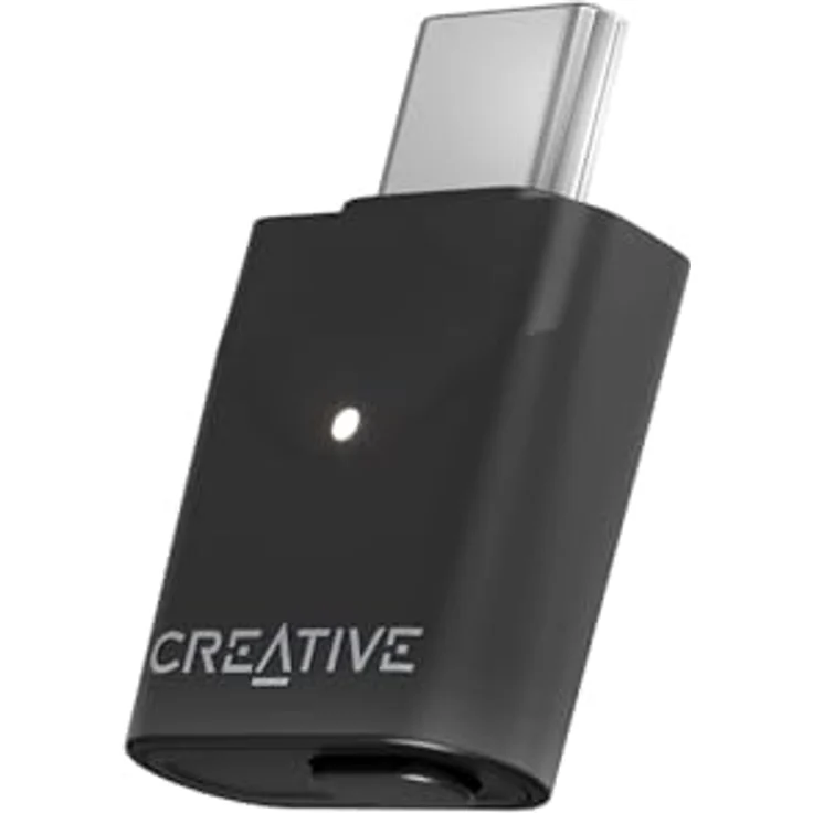 CREATIVE BT-W6 Kabelloser Bluetooth 5.4- und LE-Audiosender mit Snapdragon-Sound, verlustfreiem aptX, geringer Latenz und bis zu 24-Bit/96-kHz-Audio, funktioniert mit PC/Mac/Spielkonsolen – Bild 1