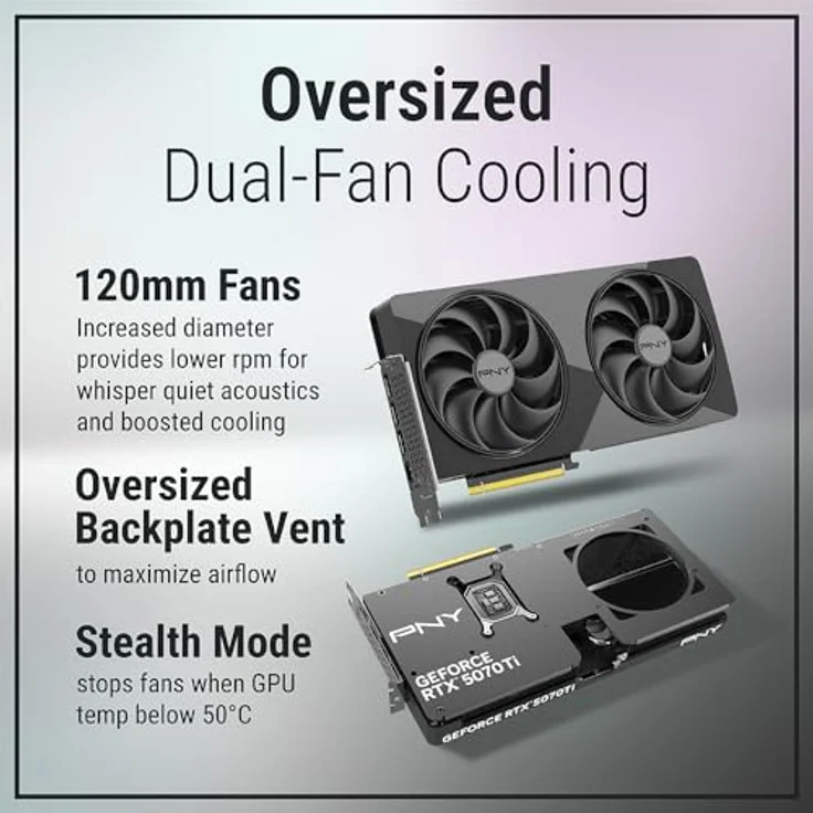 PNY GeForce RTX 5070 Ti Slim OC, Next-Gen-Grafikkarte mit 16.384 MB, 3x DisplayPort, 1x HDMI 2.1 – Bild 4
