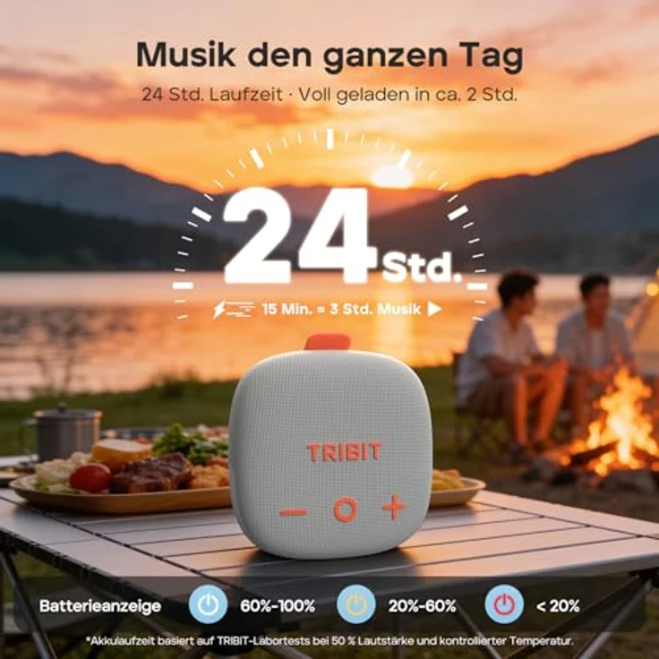 Tribit StormBox Micro 3, Bluetooth Lautsprecher mit 13W XBass Sound, IP68 wasserdicht, 24 Std. Akkulaufzeit, Bluetooth 6.0, TWS, Fahrradlautsprecher mit Gurt & Magnetfixierung – Bild 4