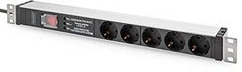 DIGITUS 1HE Aluminium PDU – Rack-Mount mit Überspannungsschutz