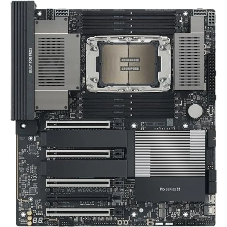 ASUS PRO WS W890-SAGE, Intel LGA4710-2 EEB Workstation-Mainboard mit 4 PCIe 5.0 x16-Steckplätzen, Multi-GPU-Unterstützung und Dual 10Gb LAN – Bild 2