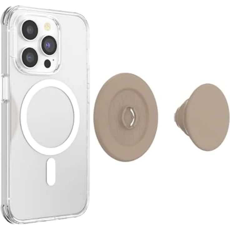 PopSockets Phone Grip for MagSafe mit Kickstand, Magnetischem Standfuß, Austauschbarem Top, Sicheren Halt für iPhone MagSafe Hüllen - Soft Touch Latte – Bild 5