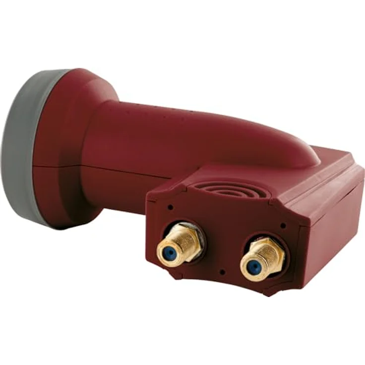 SCHWAIGER 357 Twin LNB, Low Noise Blockconverter mit Sun Protect, hitzebeständig, wasserdicht, vergoldete Kontakte, Ziegelrot – Bild 4