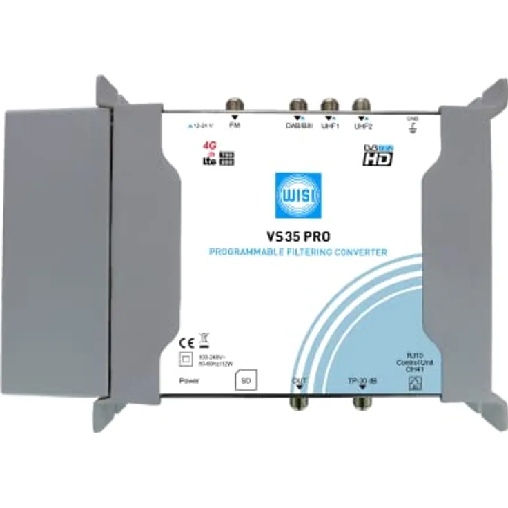 Wisi WISI VS 35 PRO, Programmierbarer Mehrbereichverstärker mit hoher Selektivität, Leistungsanzeige und integrierter AGC
