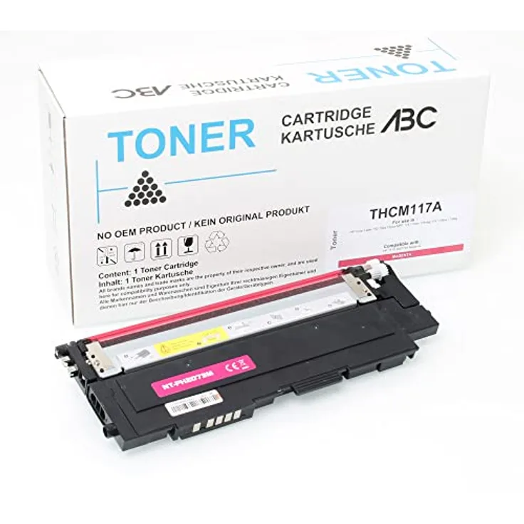 ABC Kompatibler Toner für HP 117A W2073A, Magenta, 700 Seiten Leistung, kompatibel mit HP Color Laser 150, MFP 178, MFP 179