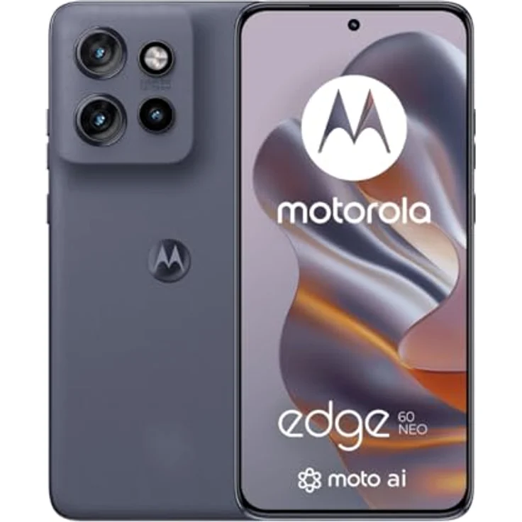 Motorola Edge 60 Neo (256 GB, Grey, PANTONE Grisaille, 6.36", Dual SIM, 5G), Smartphone, Grau – Bild 2