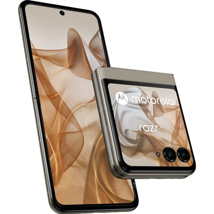 Motorola razr 50 Smartphone, 17,53 cm/6,9 Zoll, 50 MP Kamera, beige, 256 GB – Bild 1