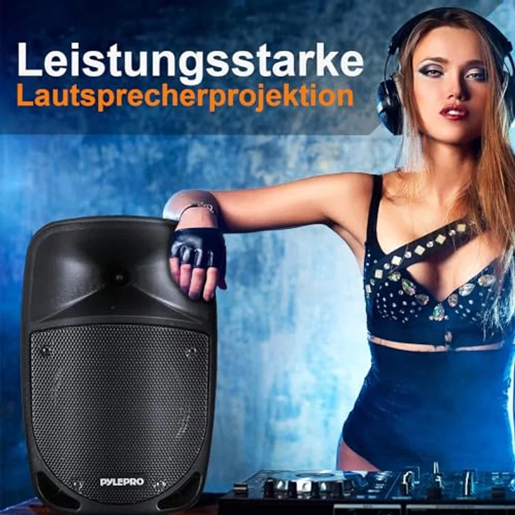 Pyle PSBT85A, Tragbare Karaoke Maschine mit 800 Watt, 20 cm Subwoofer und Bluetooth, schwarz – Bild 4