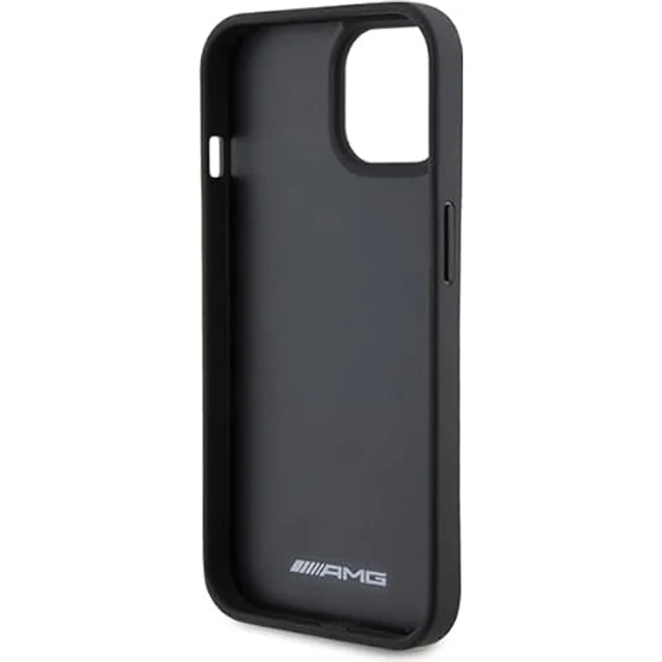 Mercedes AMG Leather Debossed Lines Case für iPhone 15 Plus, aus hochwertigem ökologischen Leder, schwarz – Bild 7