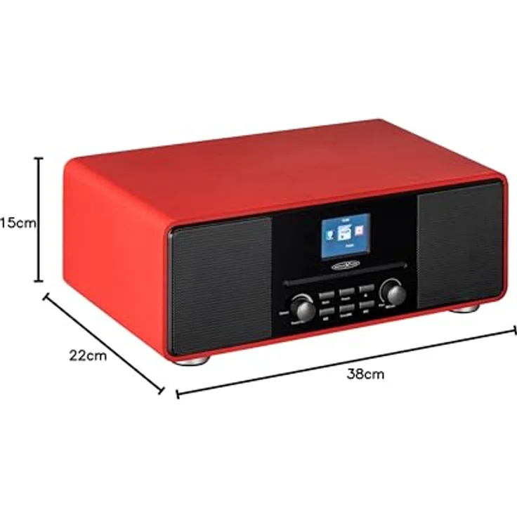 Reflexion Tischradio DAB+, DAB, UKW AUX, DAB+, UKW, Bluetooth® Fühlbare Tasten Rot (HRA19DAB/RD) – Bild 6