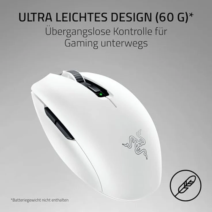 Razer Orochi V2 Wireless Gaming Maus, Focus X 18K Sensor, HyperSpeed Wireless/Bluetooth, bis zu 1.100 Stunden Akkulaufzeit, unter 60 g, weiß – Bild 2