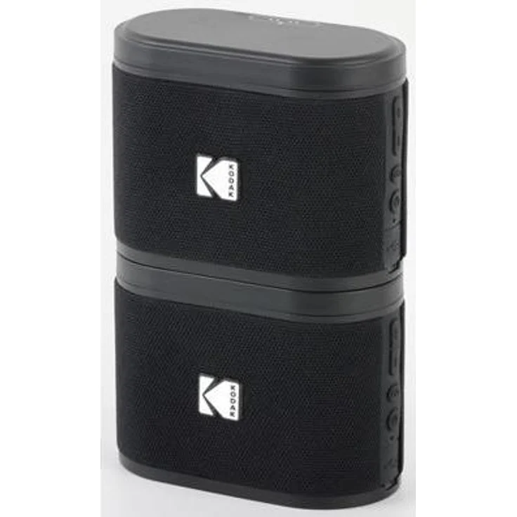 Kodak SoundBrix Wireless Stack Speaker, Bluetooth Lautsprecher mit kraftvollem Bass, 2er Set, Schwarz