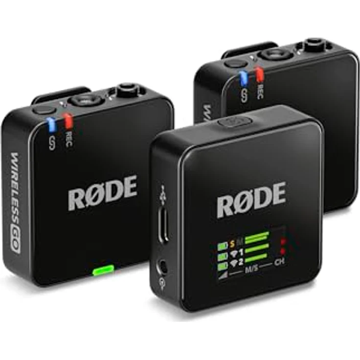 RØDE Wireless GO (Gen 3) – Kompaktes kabelloses Mikrofon – Kristallklarer Klang, 32-Bit Float Aufnahme, automatische Pegelregelung - Schwarz – Bild 1
