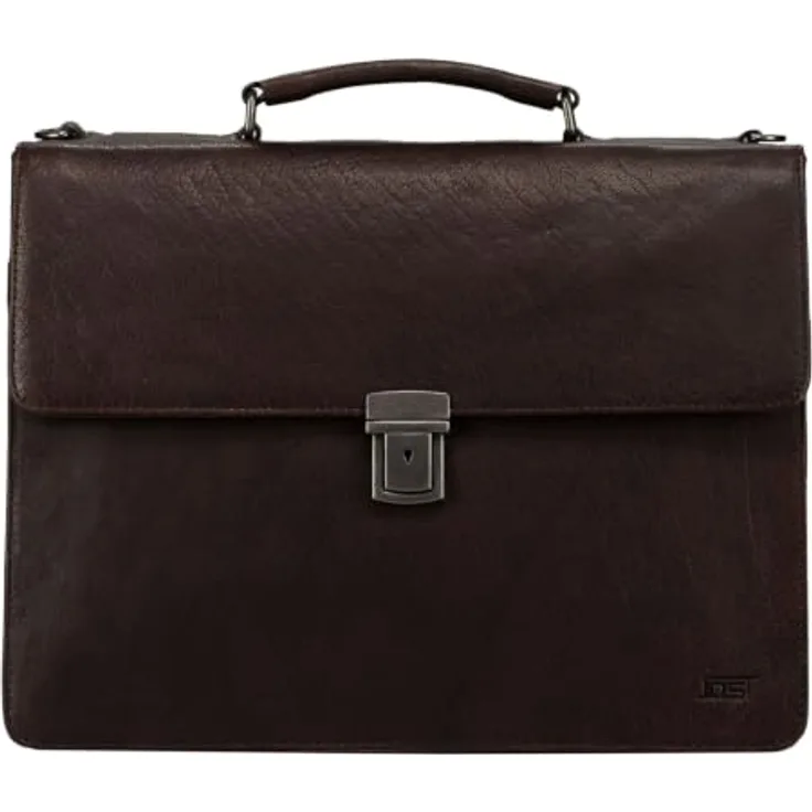 Jost Glasgow Aktentasche, 40 cm mit RFID Schutz, Leder in braun, Laptopfach