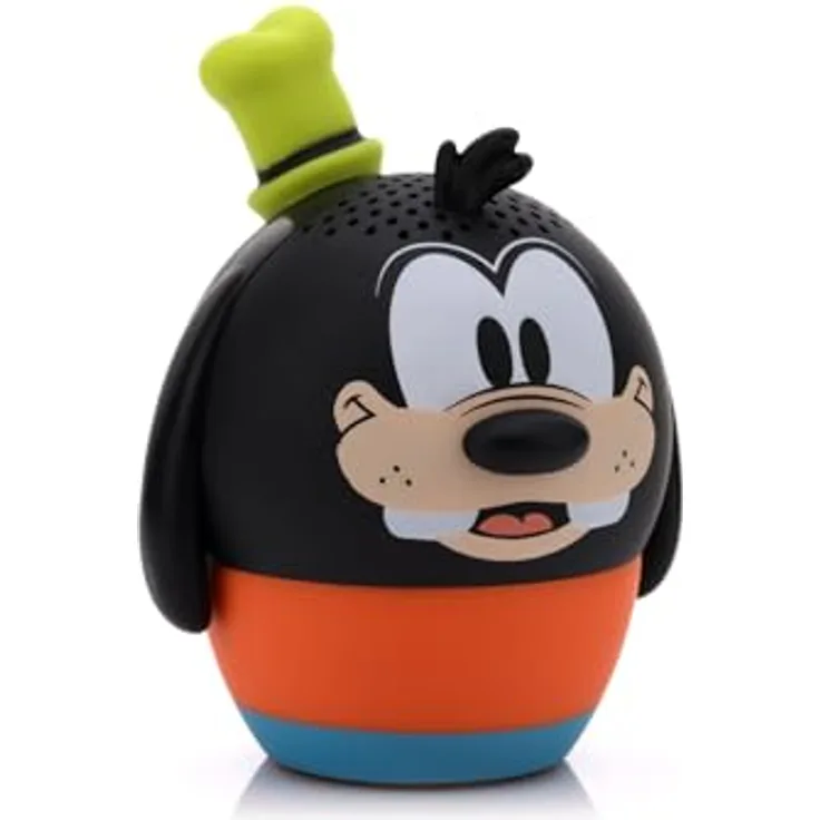 Bitty Boomers Disney: Goofy Mini Haut-parleur Bluetooth, Ultraportabler Lautsprecher mit 5 cm Höhe, Bluetooth 5, kabellose Reichweite von 9,1 m, Schwarz