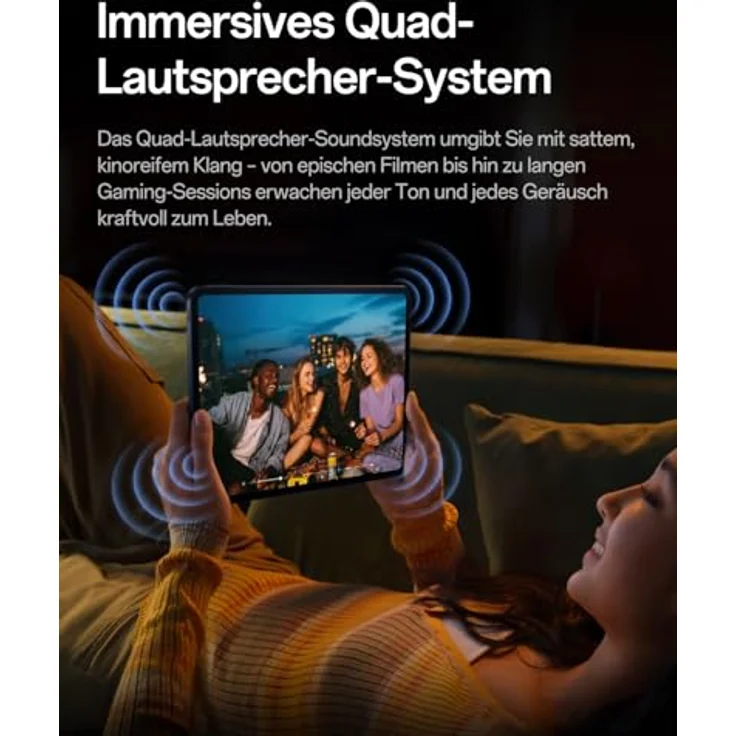 OPPO Pad 5 12.1" Tablet, 2.8K Eye-Comfort Display, 8+128GB, 5G, 10050mAh, Dimensity 7300-Ultra, 120Hz, KI Lesen & Schreiben, Quad-Lautsprecher, 33W SUPERVOOC, Starlight Black – Bild 6