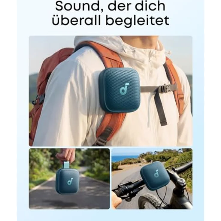 soundcore Boom Go 3i, tragbarer Bluetooth-Lautsprecher mit 15W Sound, 24h Spielzeit, IP68 wasserdicht, RGB Lichtshow, Ladefunktion, Blau – Bild 4