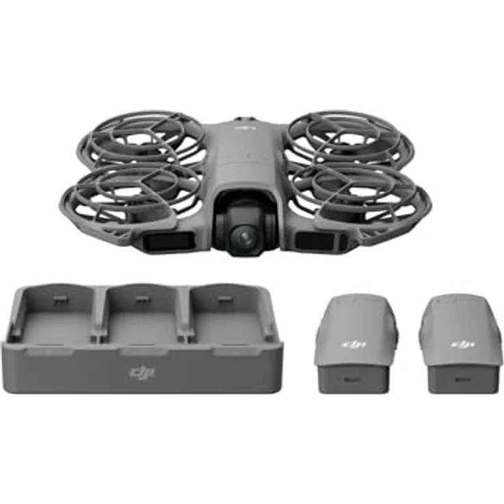 DJI Neo 2 Fly More Combo, Kameradrohne mit 4K-Bildgebung, Gestensteuerung, ActiveTrack, omnidirektionale Hinderniserkennung, inkl. 3 Akkus – Bild 1