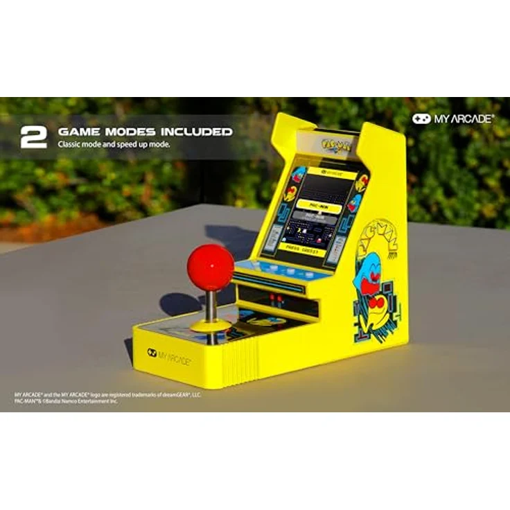 My Arcade PAC-MAN Joystick Player, Mini Arcade Game mit 3,5 Zoll Farbdisplay, klassischem und Speed-Up-Modus, tragbar und mit Hochformat-Grafik – Bild 2