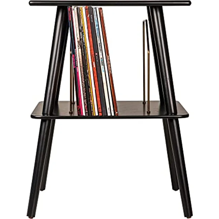 Crosley Manchester Schallplattenständer - Schallplatten Aufbewahrung - Passend für Alle Plattenspieler Mit Koffer - Platz für bis zu 30 Schallplatten - Schwarz - Preisvergleich