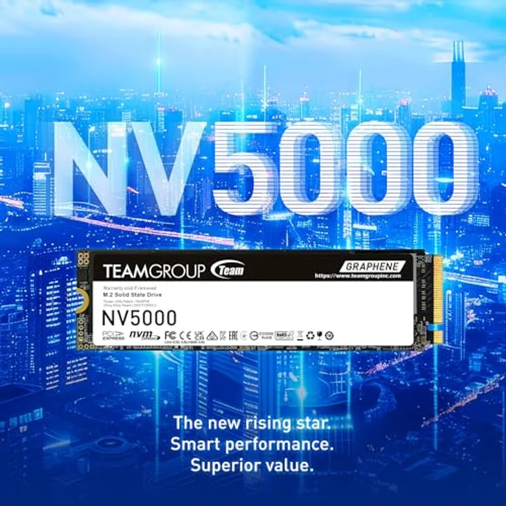 TEAMGROUP NV5000 1 TB, PCIe 4.0 x4 NVMe SSD mit M.2 2280 und Graphen-Kühlkörper – Bild 4