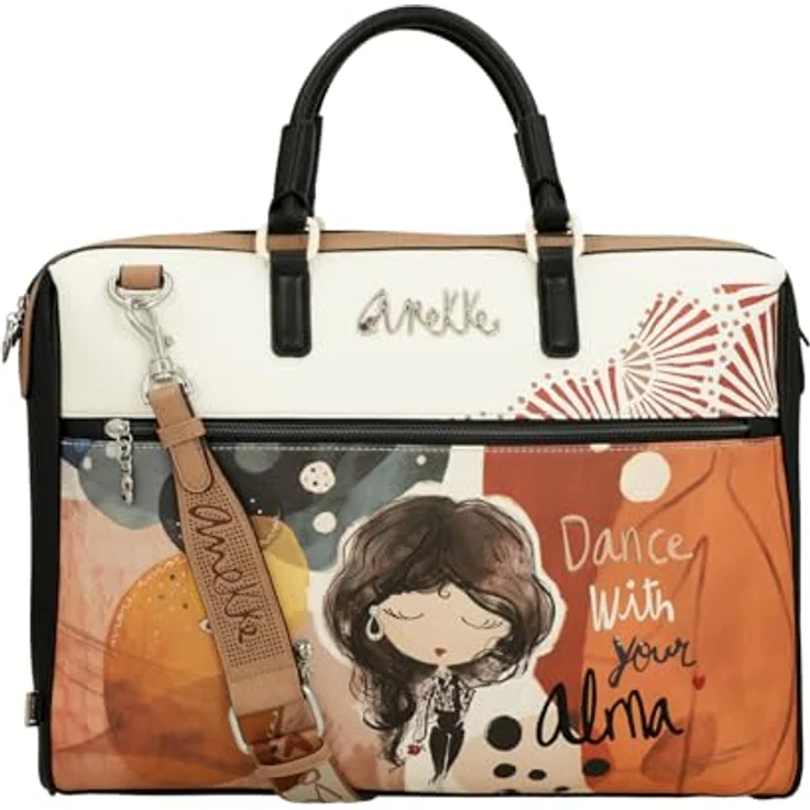 Anekke Alma Briefcase L, Multicolor Laptop-Tasche mit verstellbarem Schulterriemen, 41 x 30 x 7 cm – Bild 4