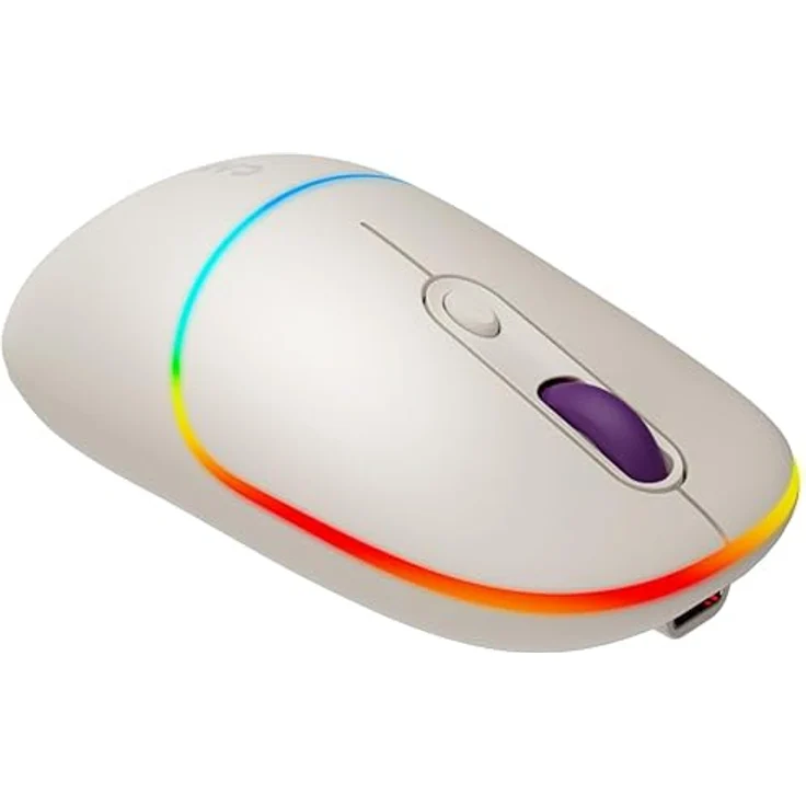 CANYON MW-22 2-in-1 RGB-Funkmaus, Beige, zuverlässige Funktechnologie, individuelle RGB-Beleuchtung, leichtes Gewicht – Bild 5