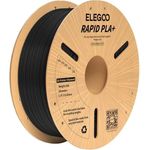 Elegoo Rapid PLA+, 3D-Druckfilament, schwarze Farbe, 1,75 mm, 1000 g, hohe Zugfestigkeit und Flexibilität