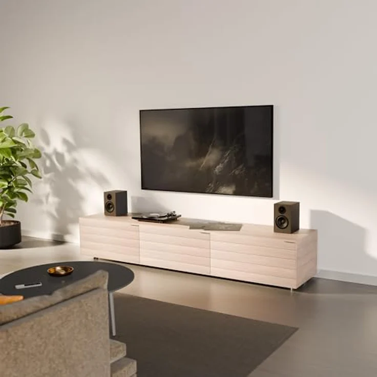 Audio Pro Ein Paar WiFi-Multiroom-Lautsprecher, Aktive Stereo-Lautsprecher mit 75 W, HDMI (ARC), Bluetooth 4.2, Holz-Finish – Bild 2